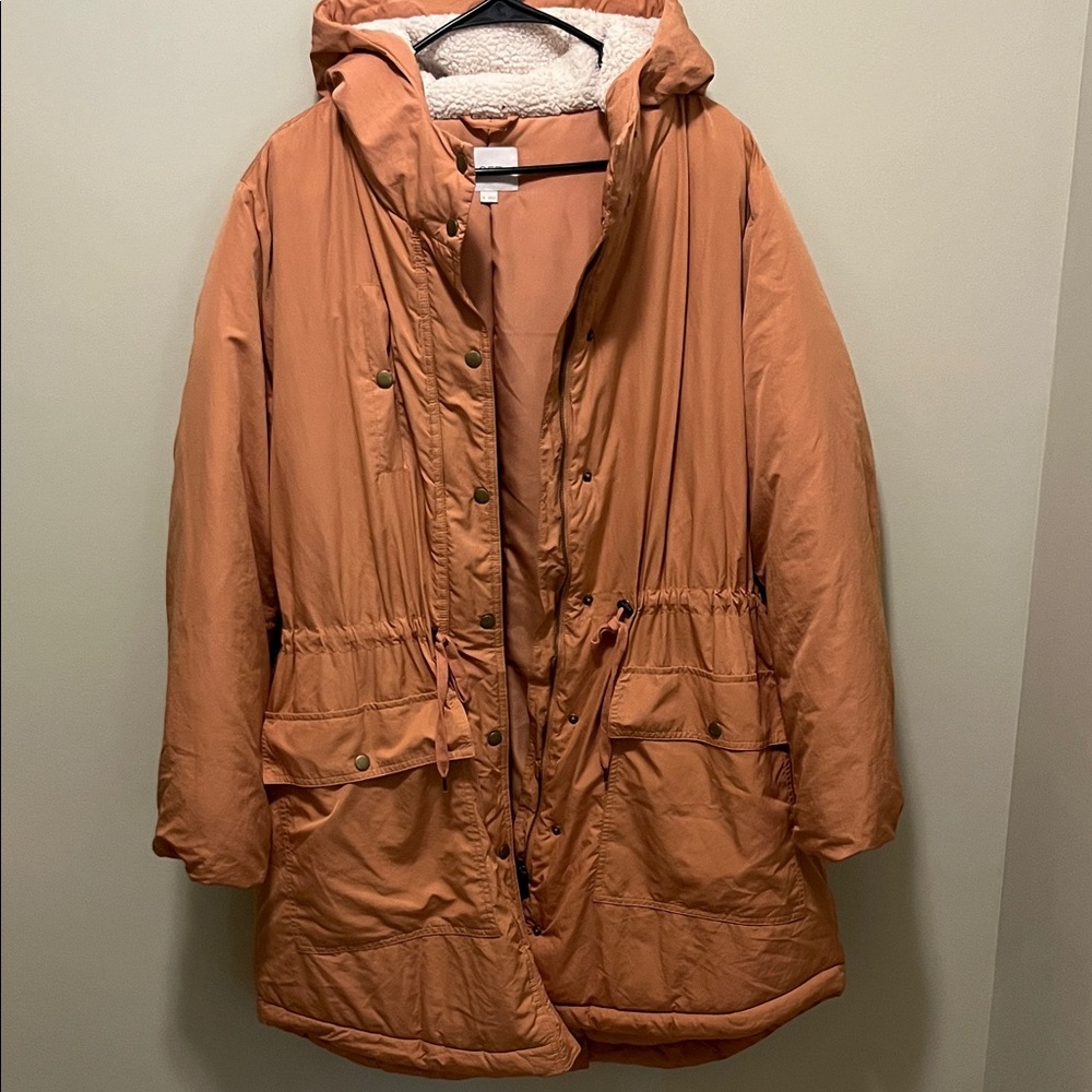 LOFT Orange Hooded Jacket